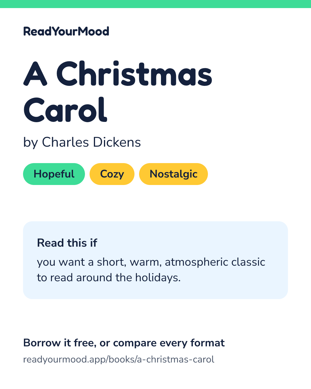 Share card for A Christmas Carol