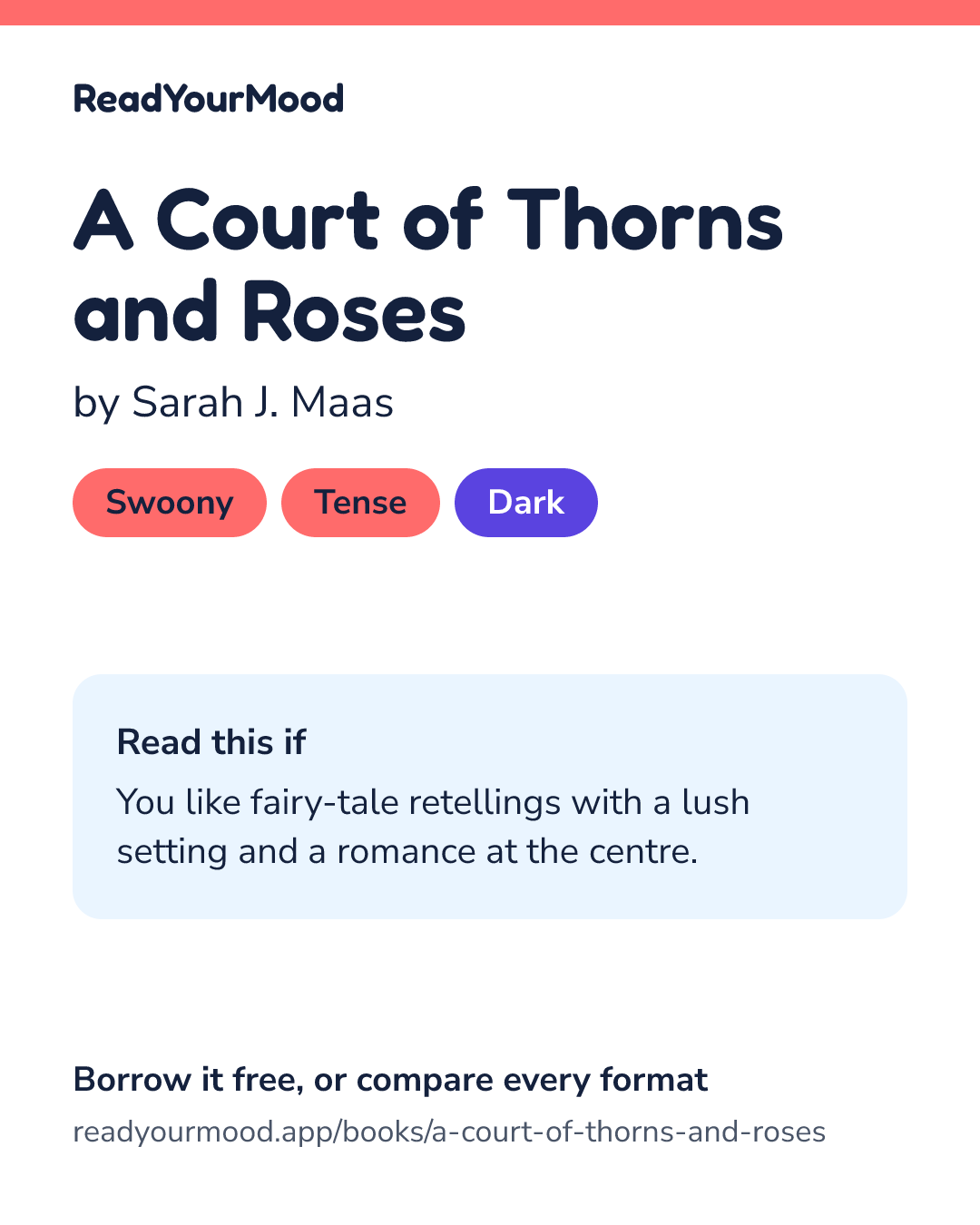 Share card for A Court of Thorns and Roses