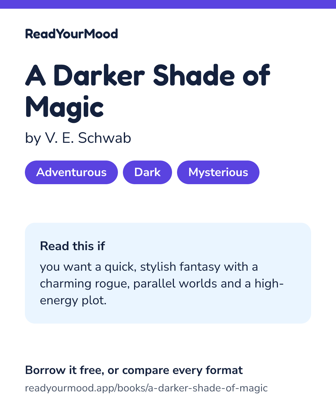 Share card for A Darker Shade of Magic