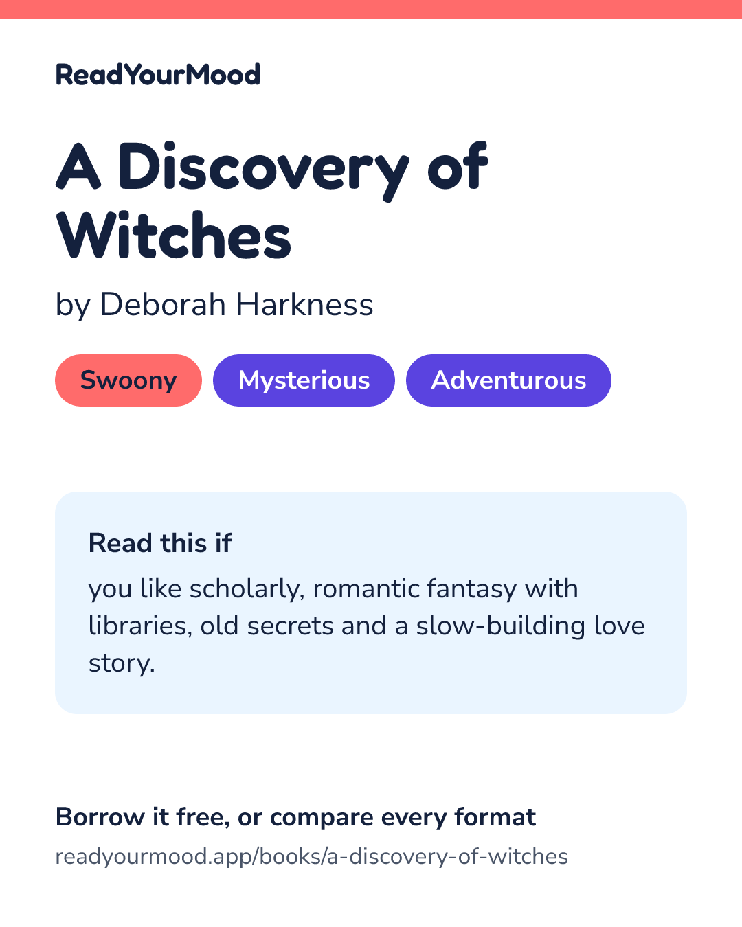 Share card for A Discovery of Witches