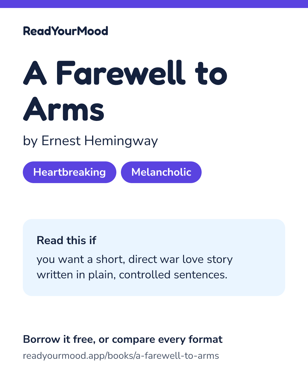 Share card for A Farewell to Arms