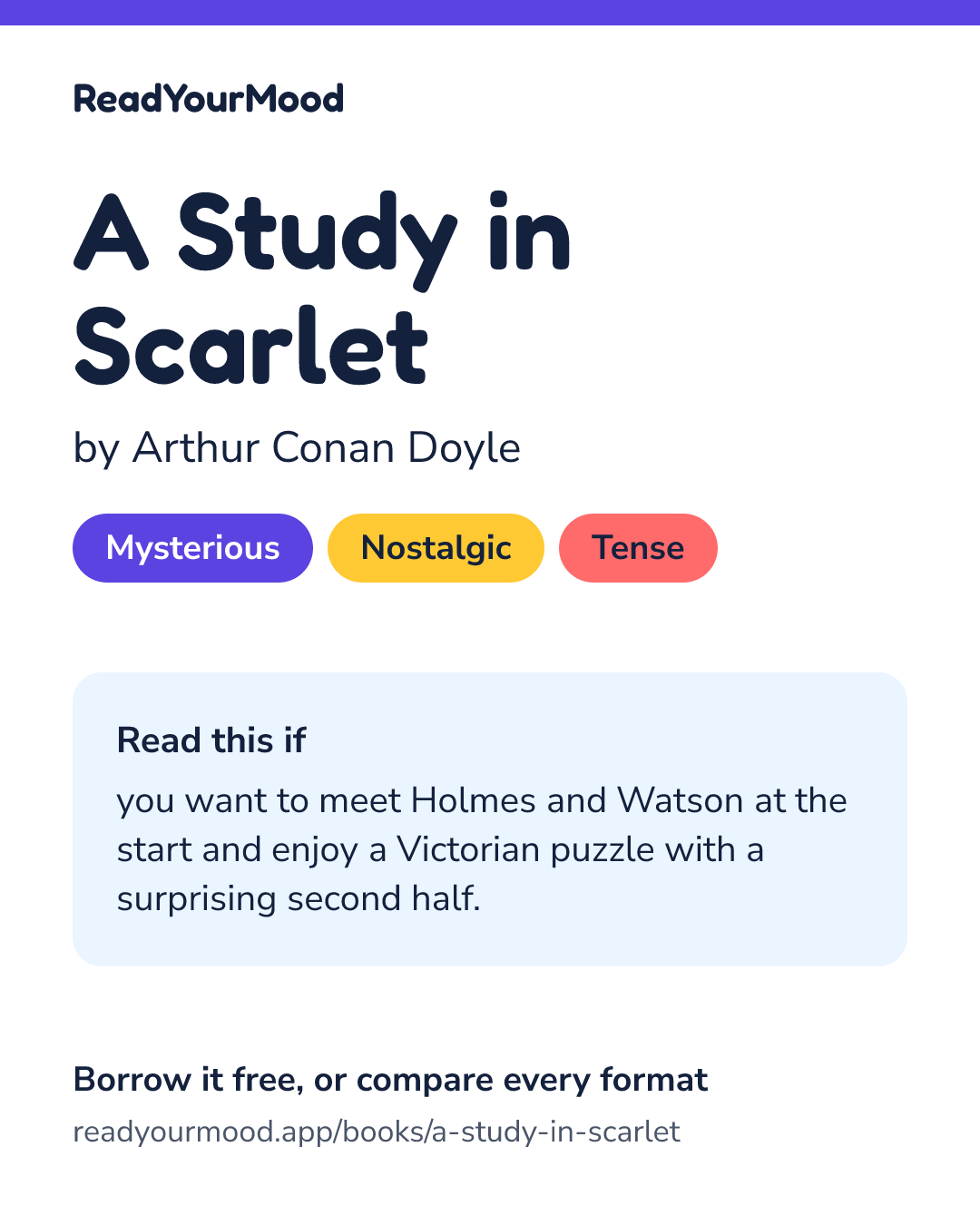 Share card for A Study in Scarlet