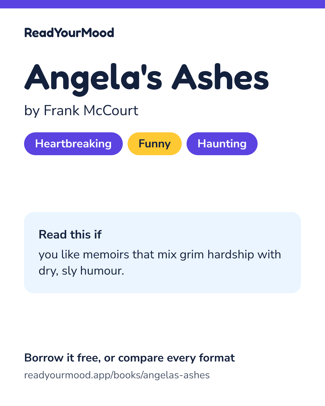Share card for Angela's Ashes