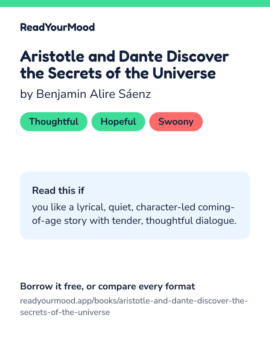 Share card for Aristotle and Dante Discover the Secrets of the Universe