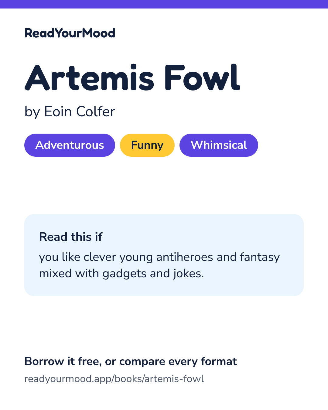 Share card for Artemis Fowl