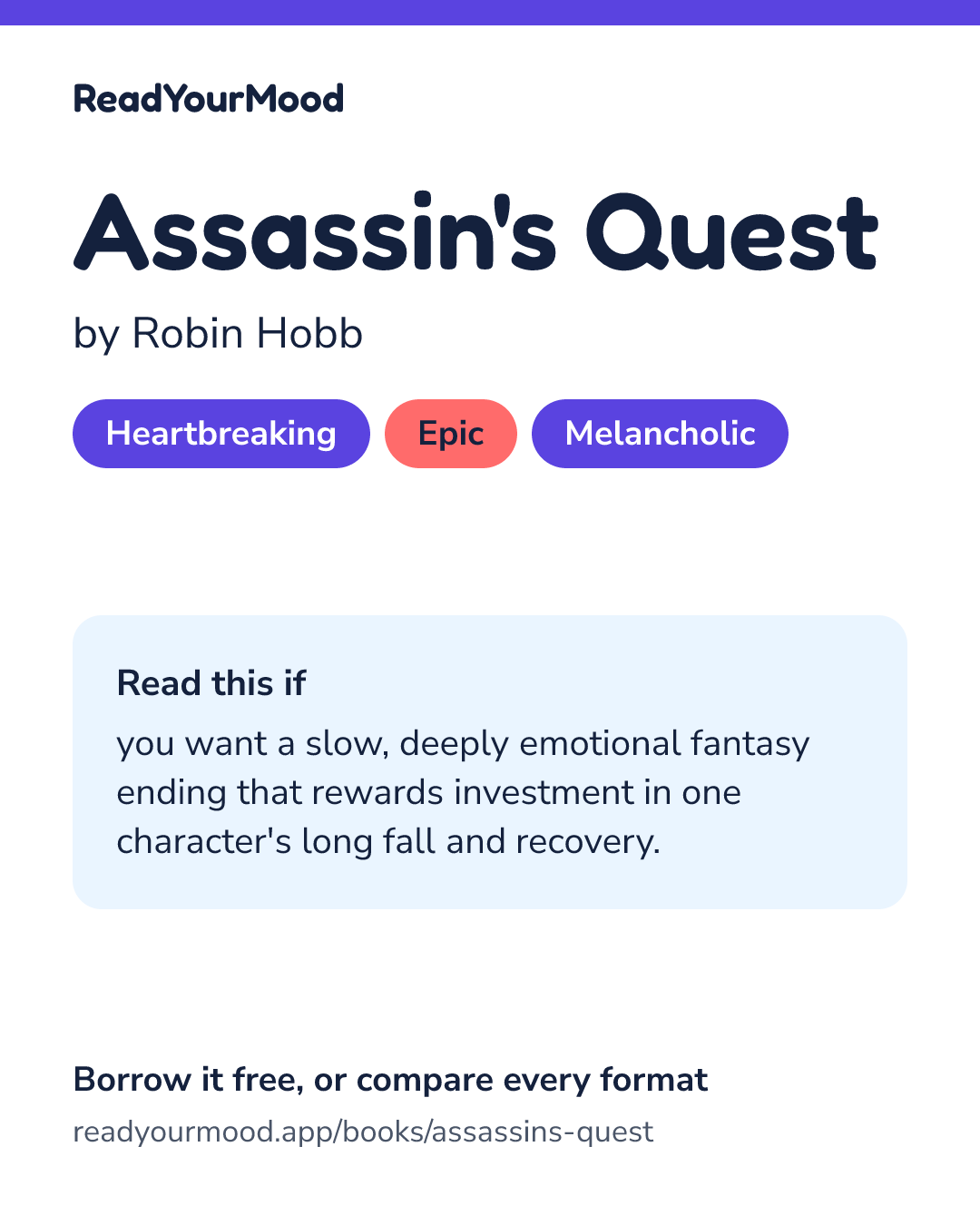 Share card for Assassin's Quest