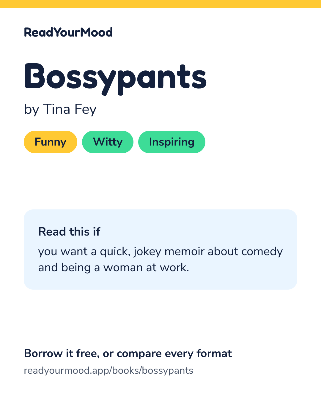 Share card for Bossypants