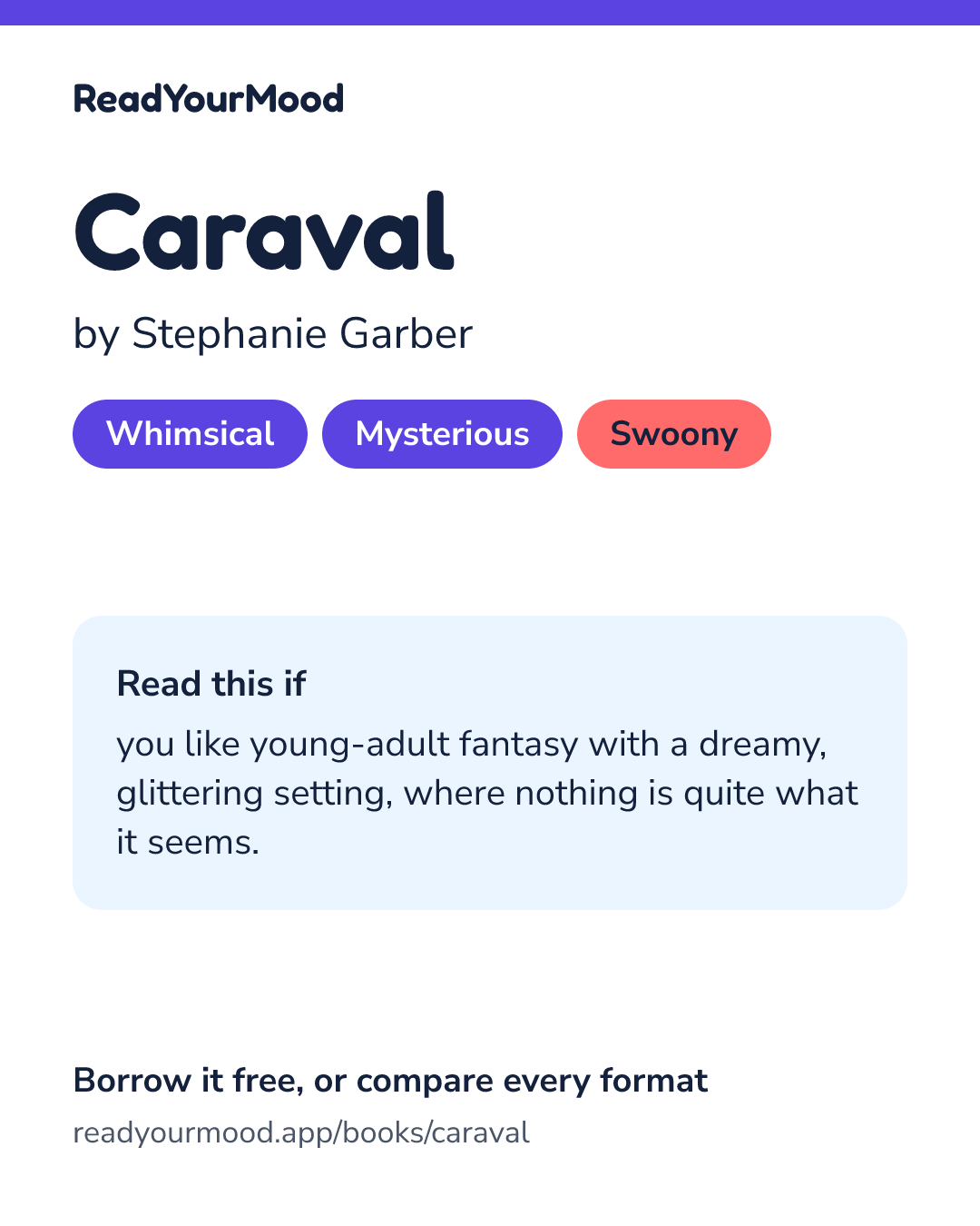 Share card for Caraval