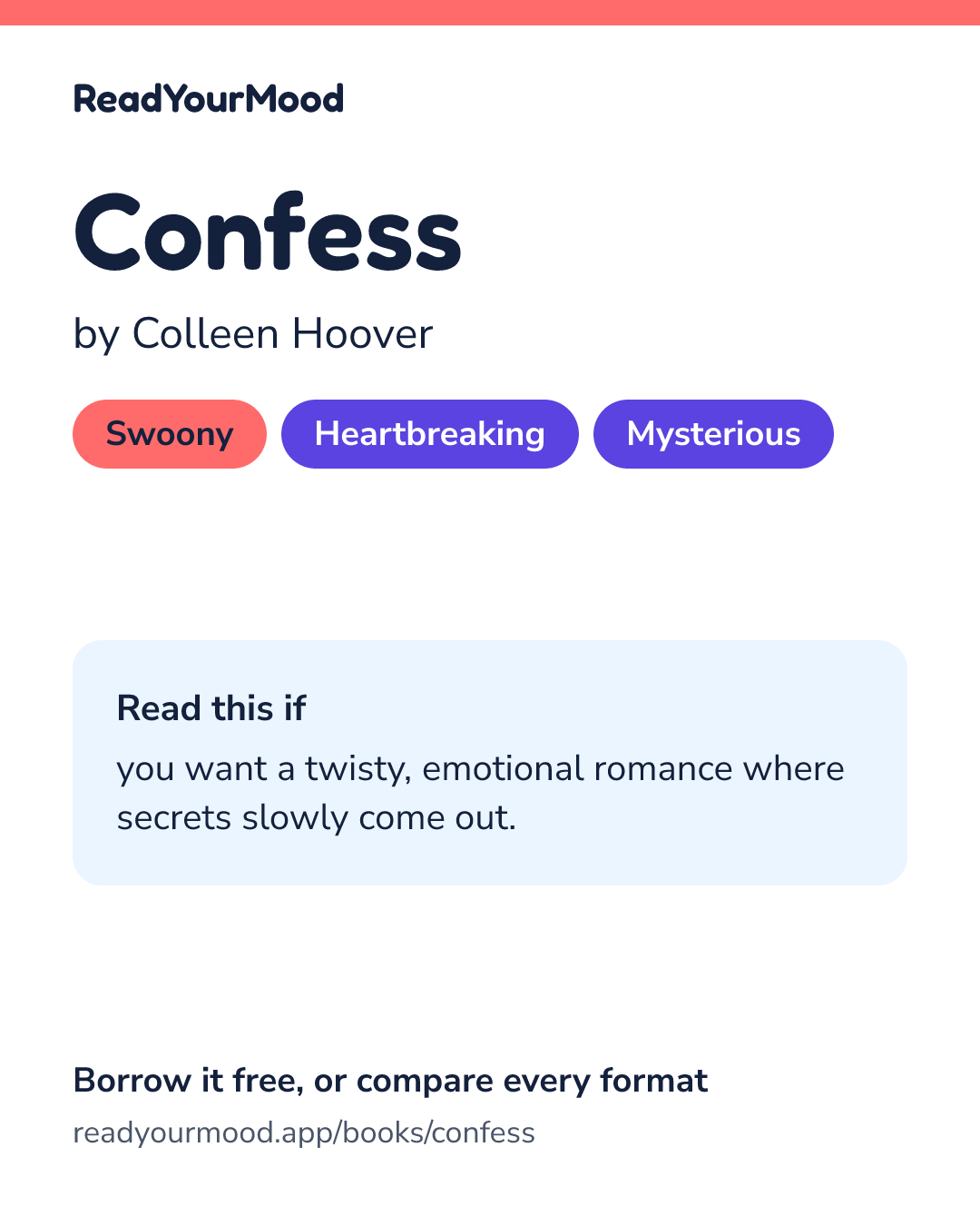 Share card for Confess