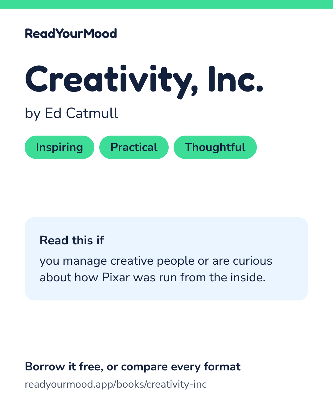 Share card for Creativity, Inc.