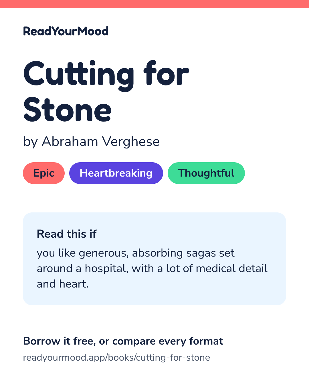 Share card for Cutting for Stone