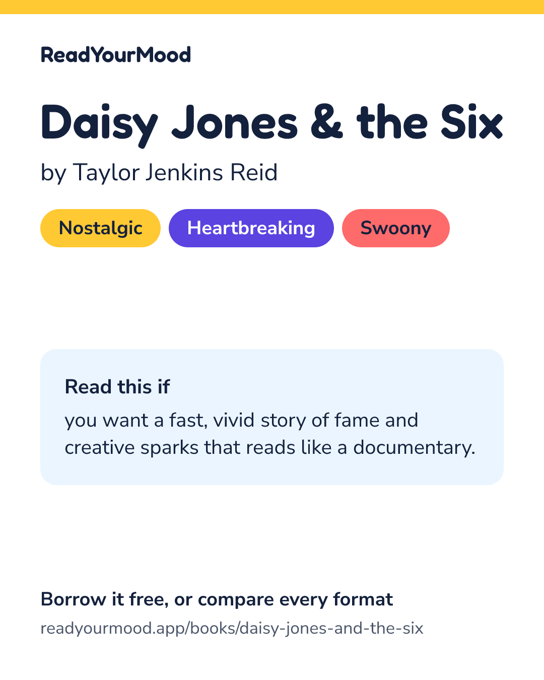 Share card for Daisy Jones & the Six