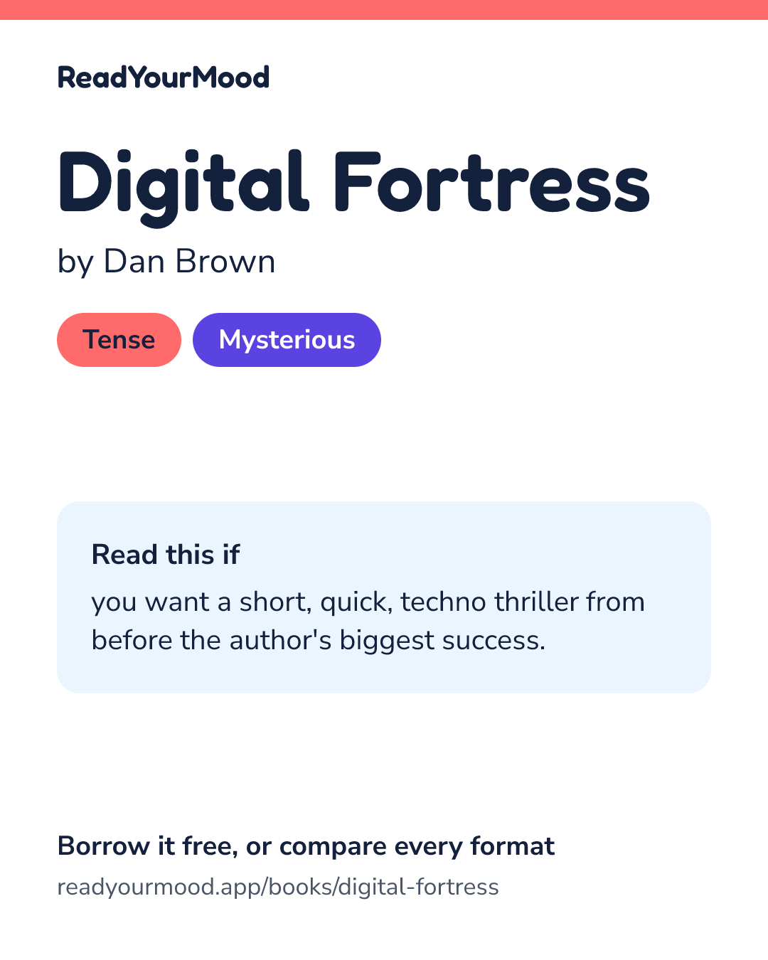 Share card for Digital Fortress