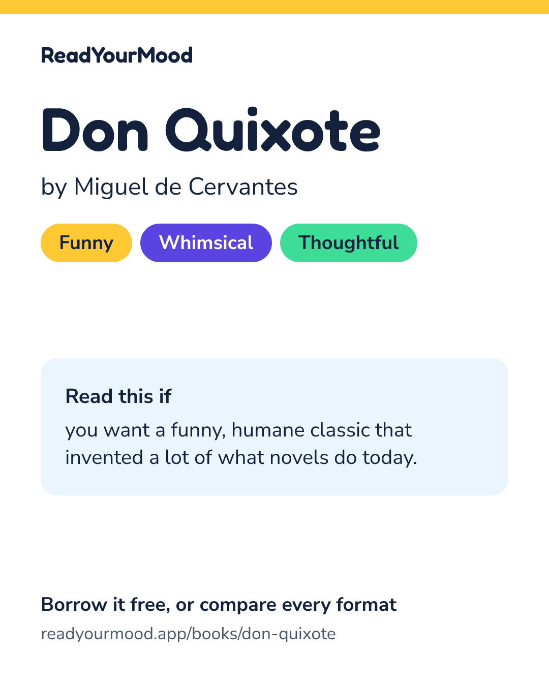 Share card for Don Quixote