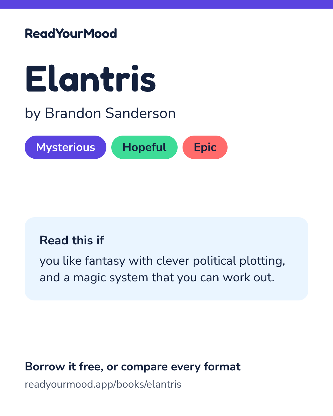 Share card for Elantris