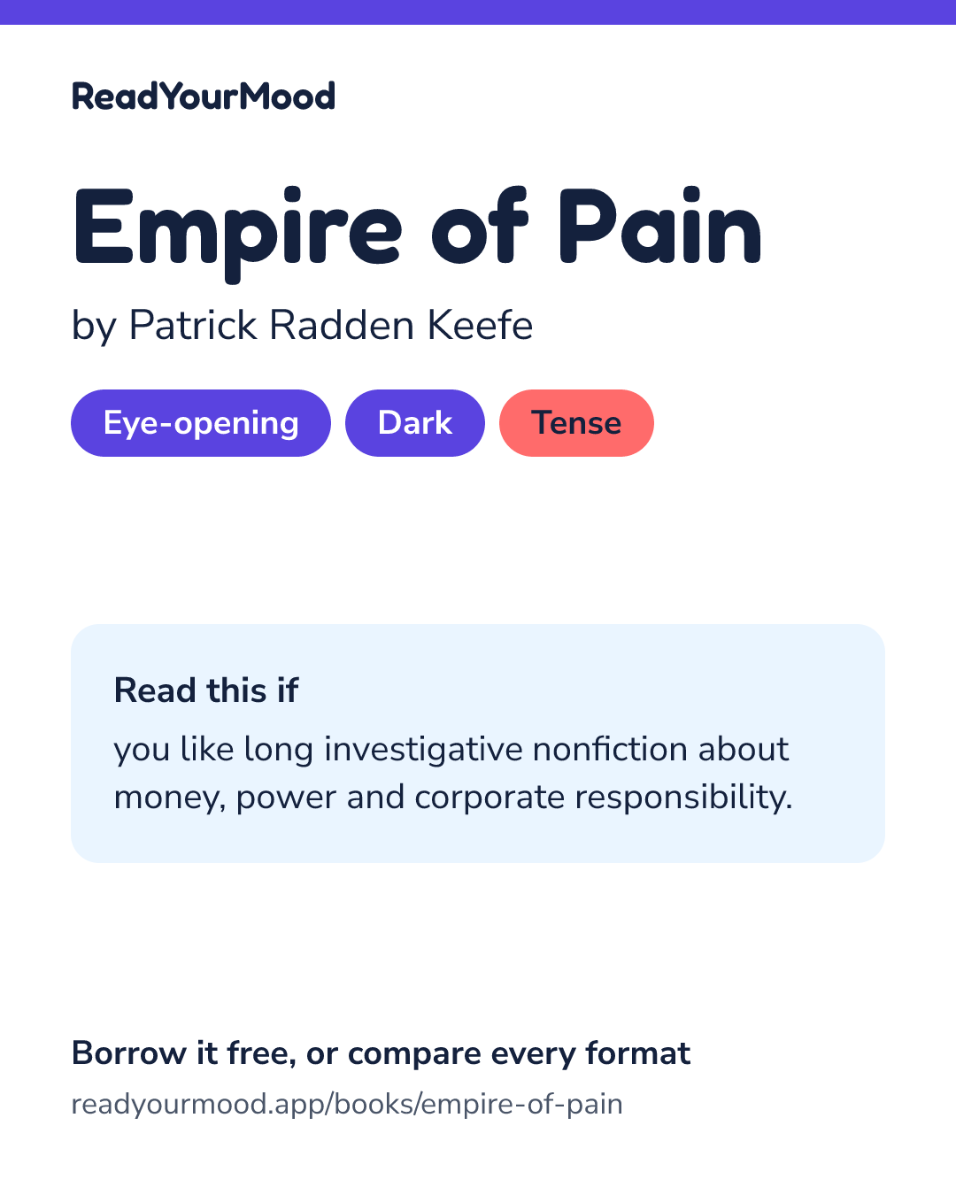 Share card for Empire of Pain