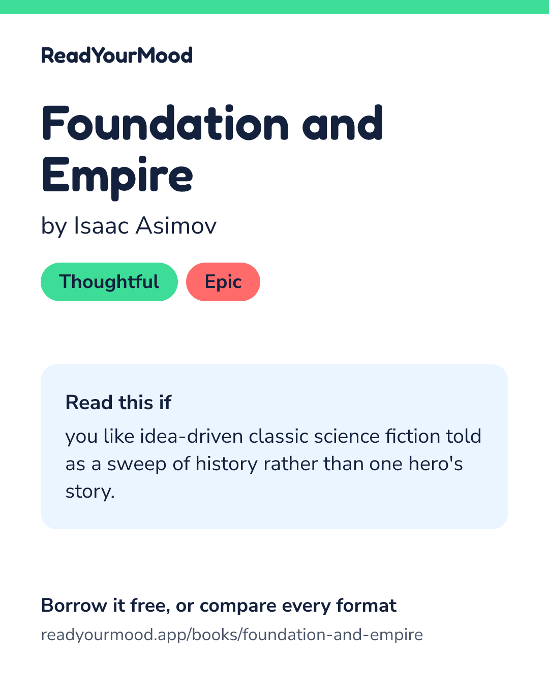 Share card for Foundation and Empire