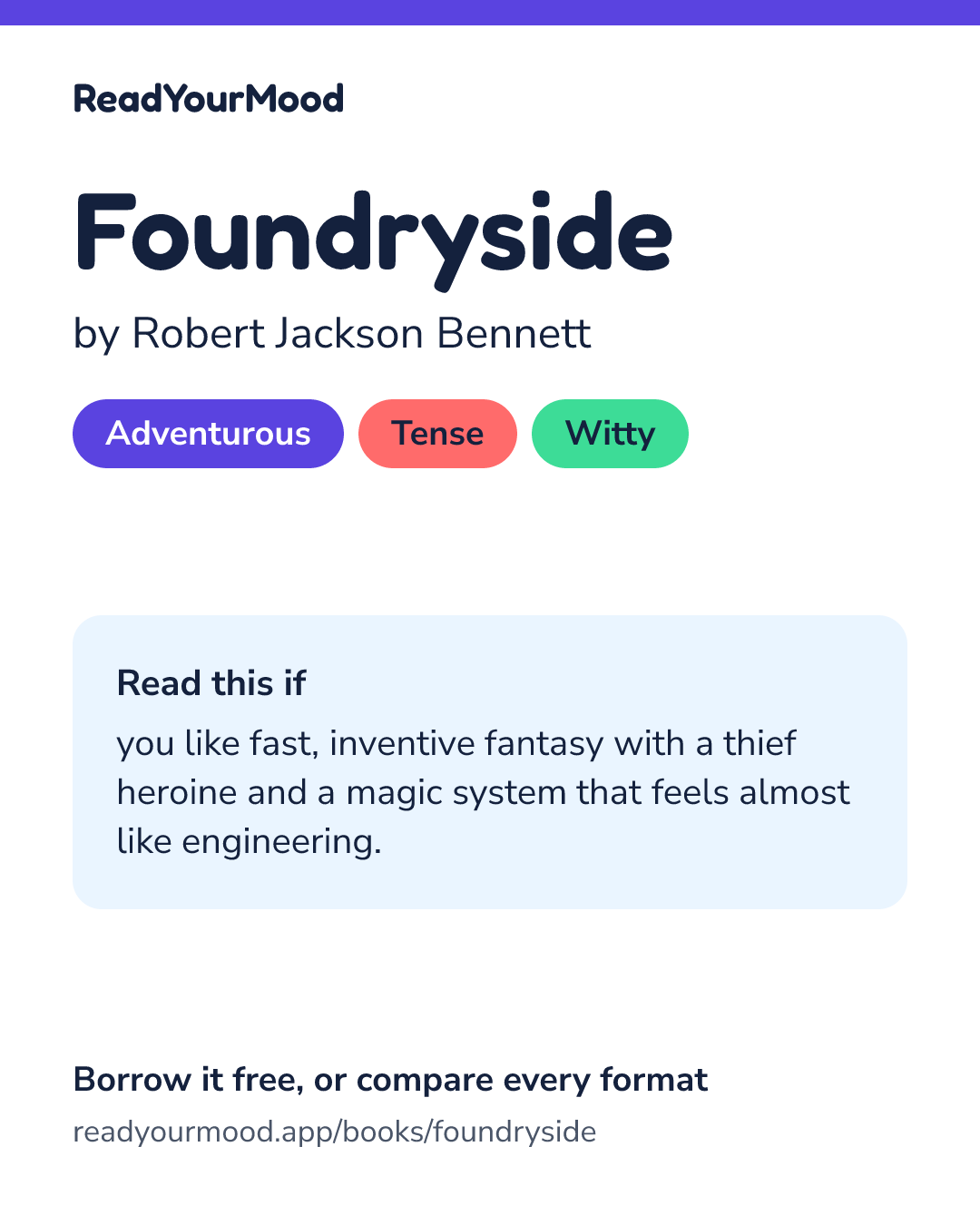 Share card for Foundryside