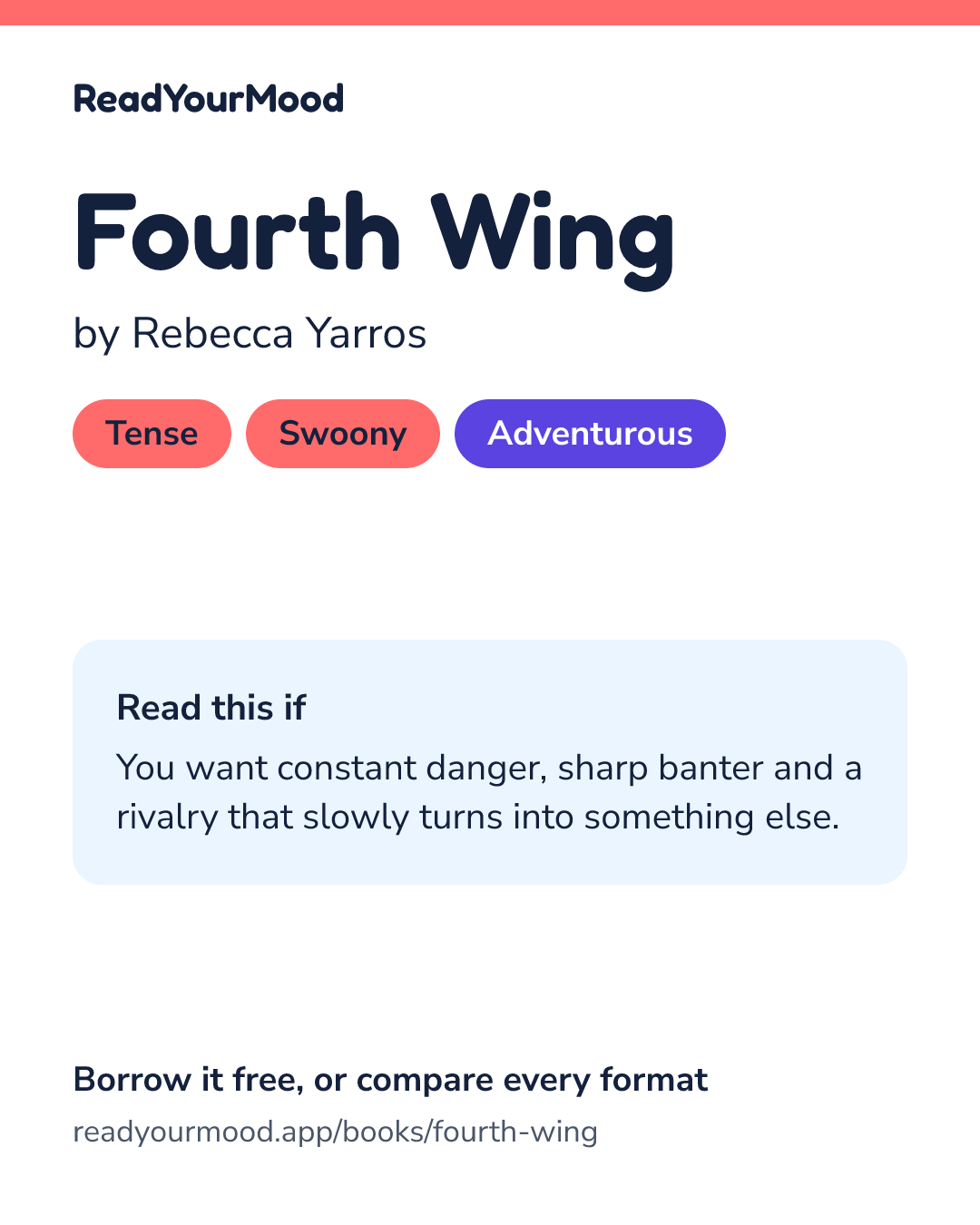 Share card for Fourth Wing