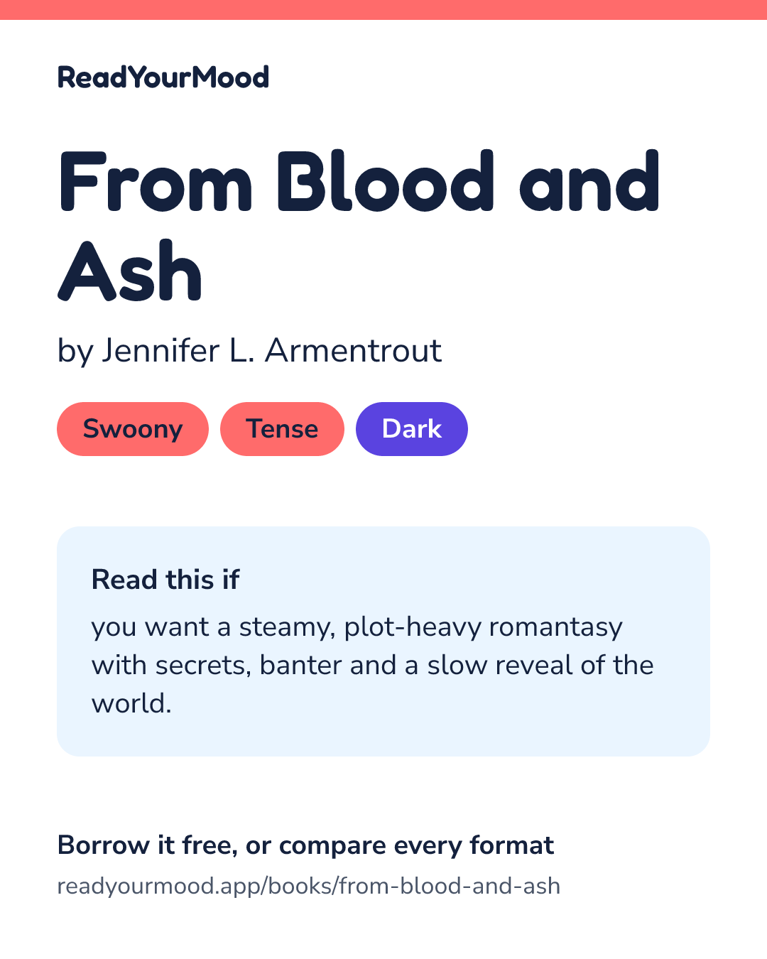 Share card for From Blood and Ash