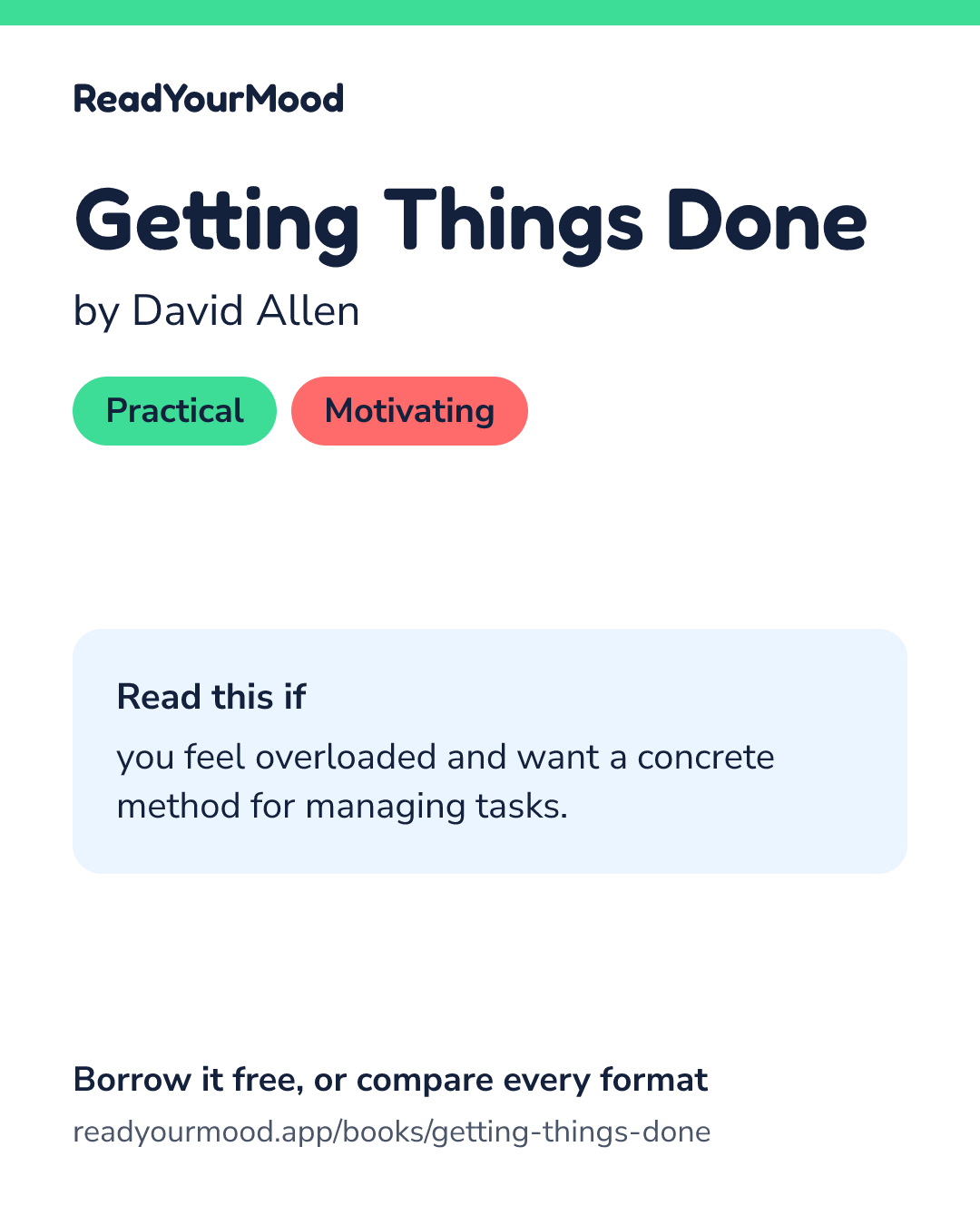 Share card for Getting Things Done