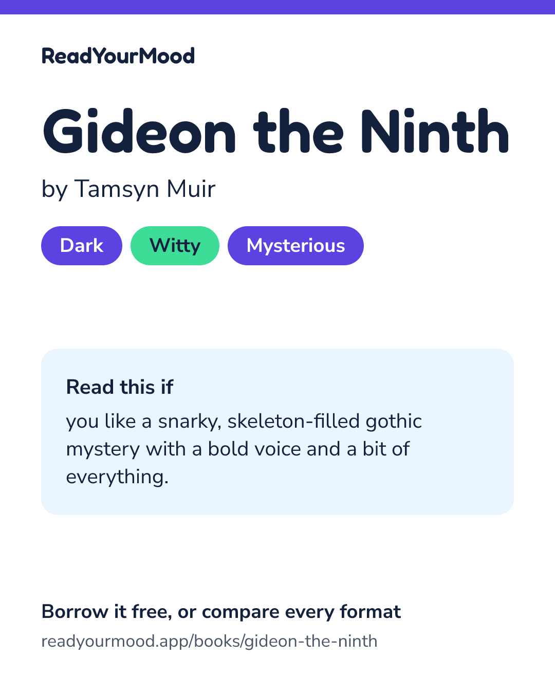 Share card for Gideon the Ninth