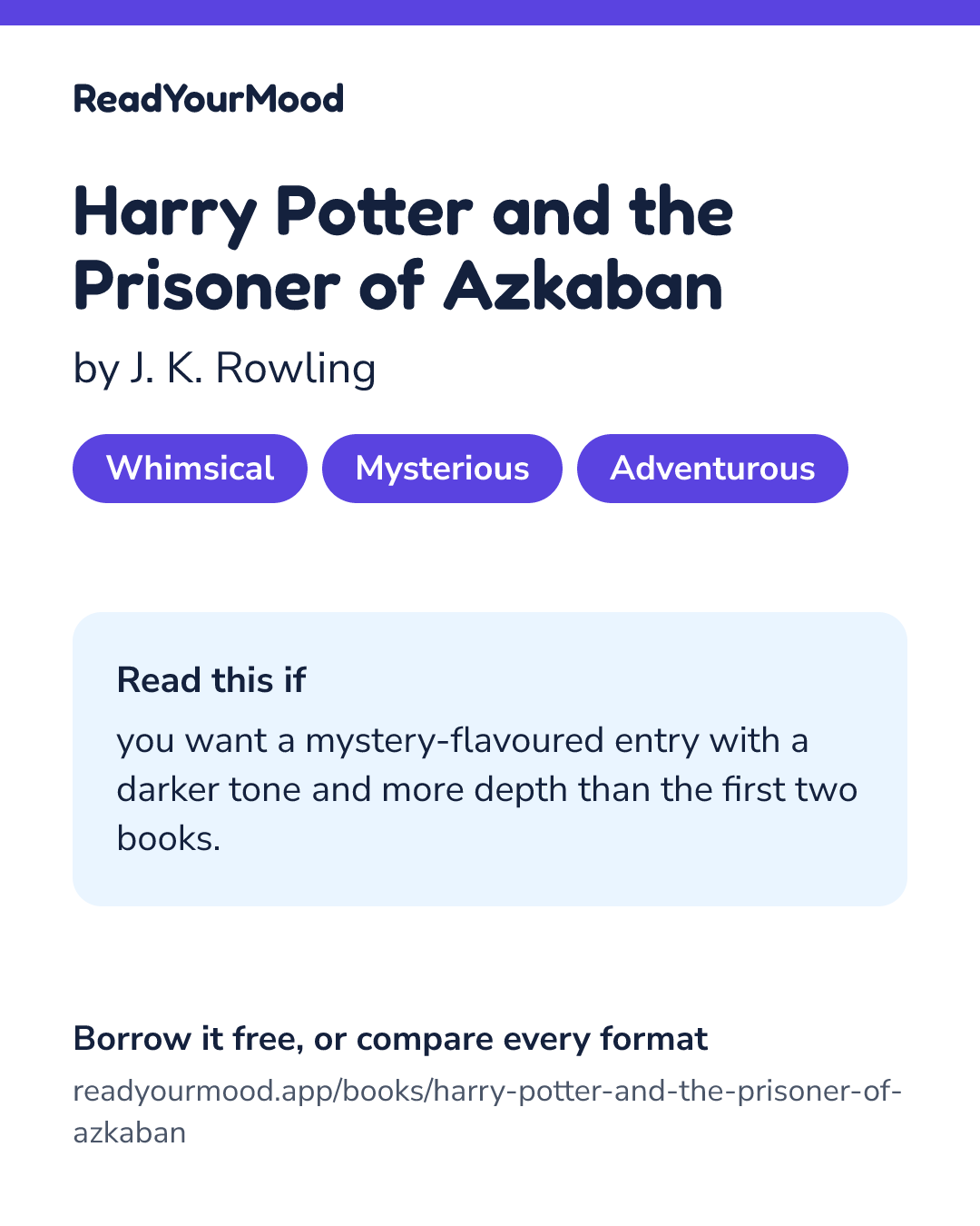 Share card for Harry Potter and the Prisoner of Azkaban