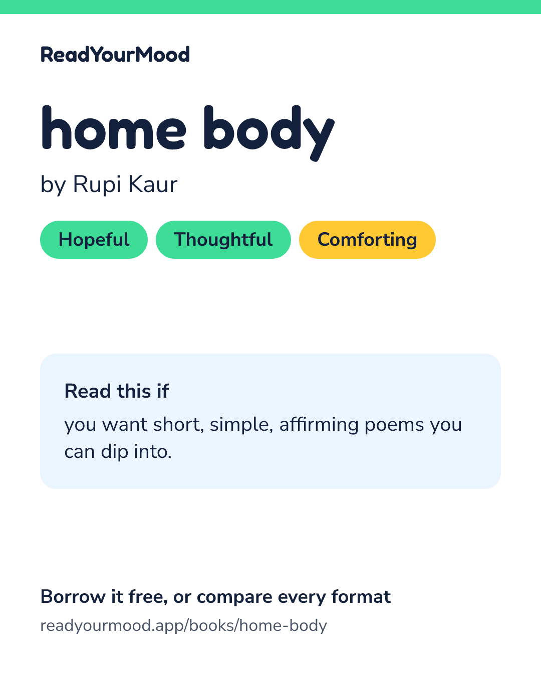Share card for home body