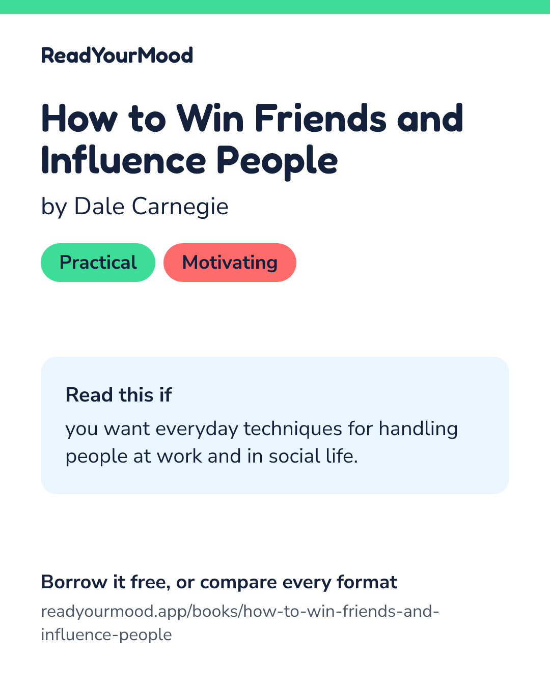 Share card for How to Win Friends and Influence People