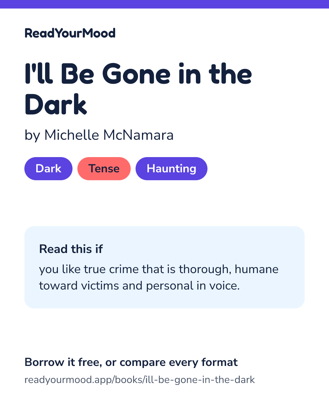 Share card for I'll Be Gone in the Dark