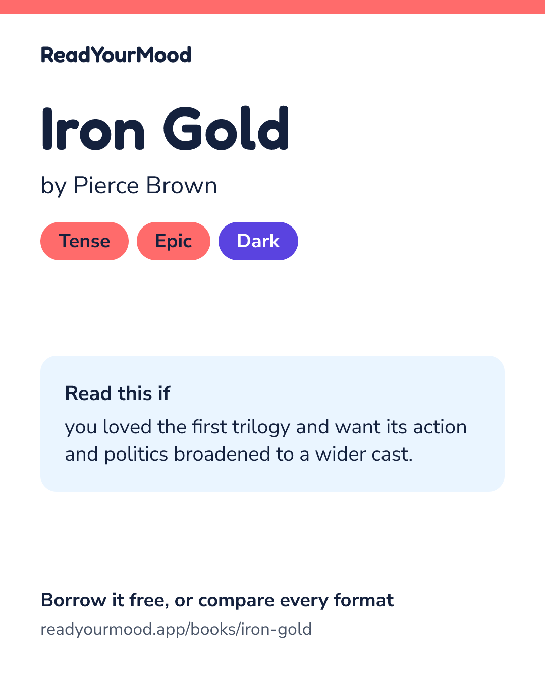 Share card for Iron Gold