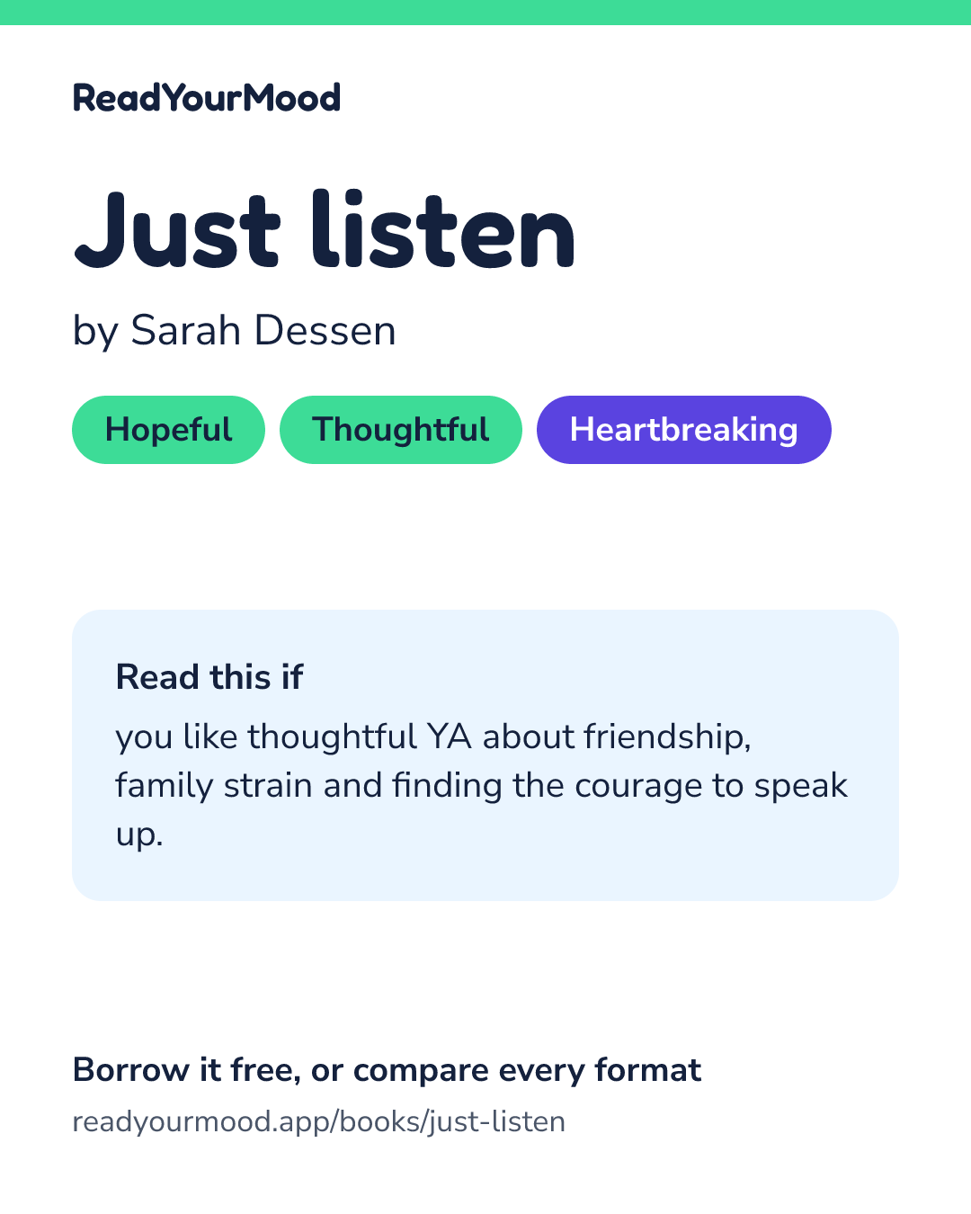 Share card for Just listen