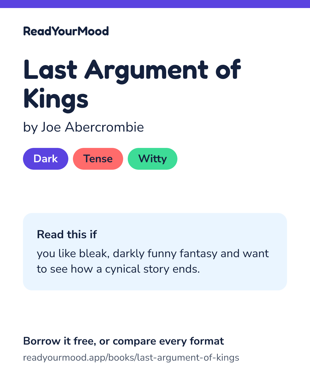Share card for Last Argument of Kings