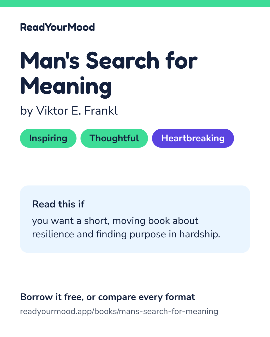 Share card for Man's Search for Meaning