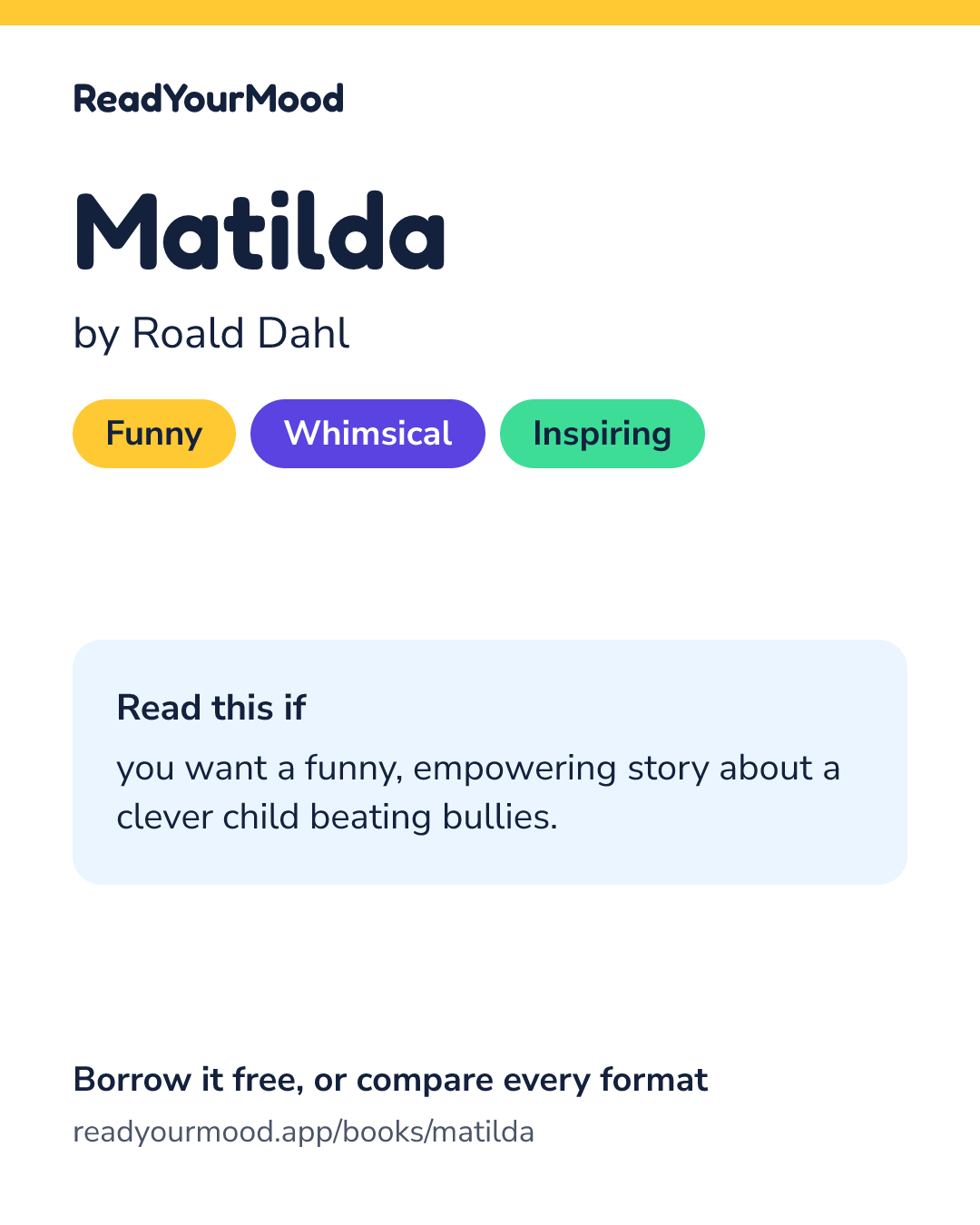 Share card for Matilda