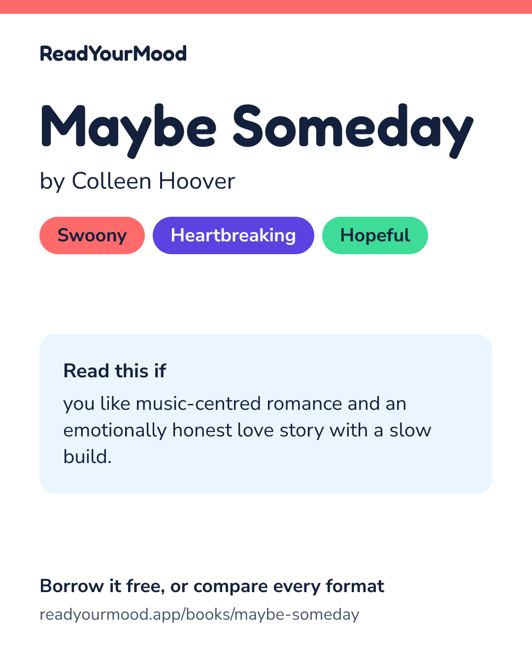 Share card for Maybe Someday