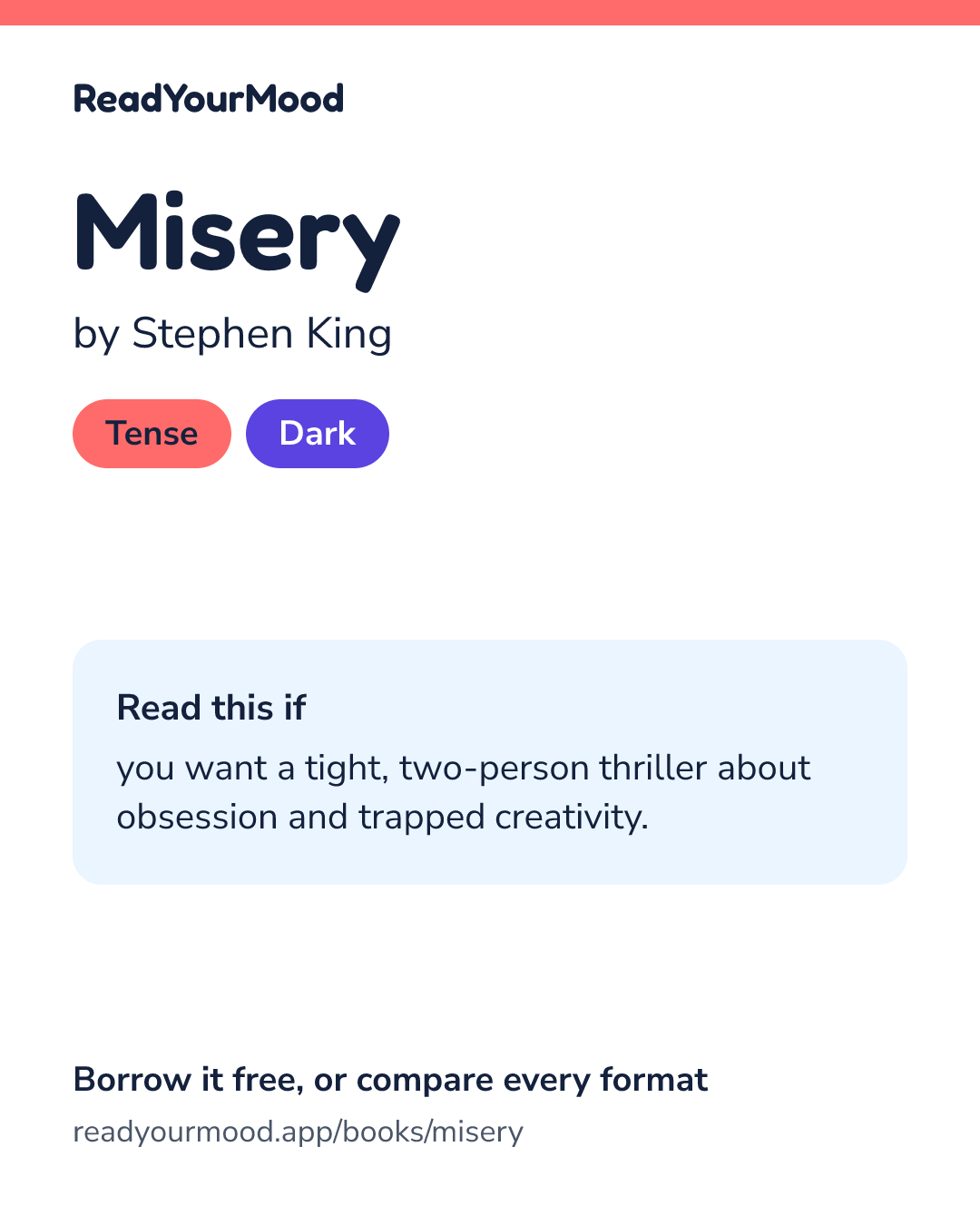 Share card for Misery