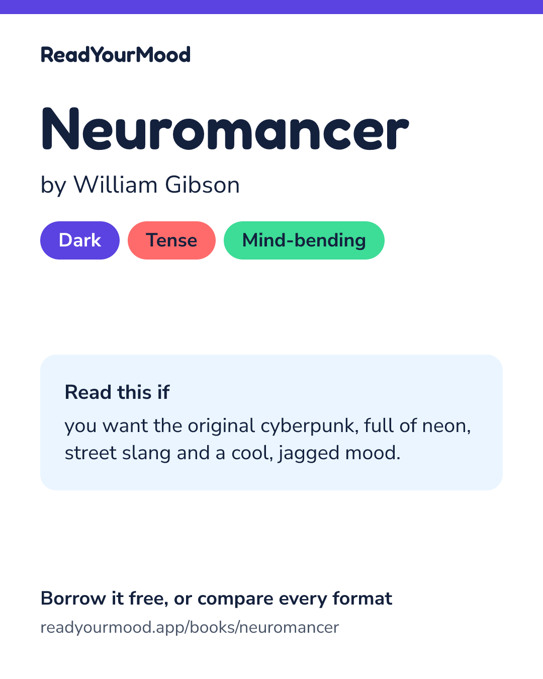 Share card for Neuromancer