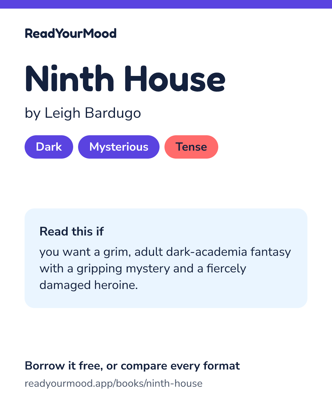 Share card for Ninth House