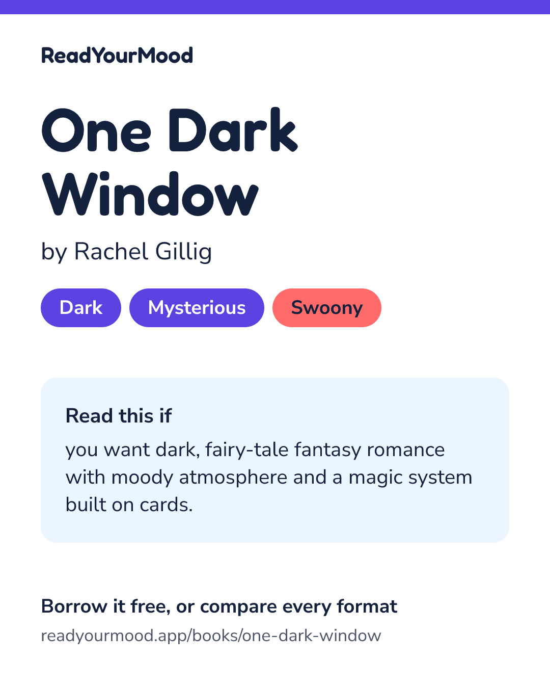 Share card for One Dark Window