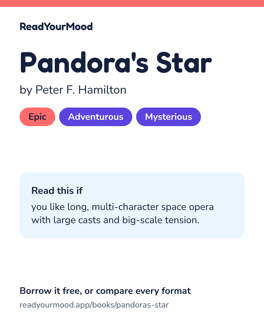 Share card for Pandora's Star