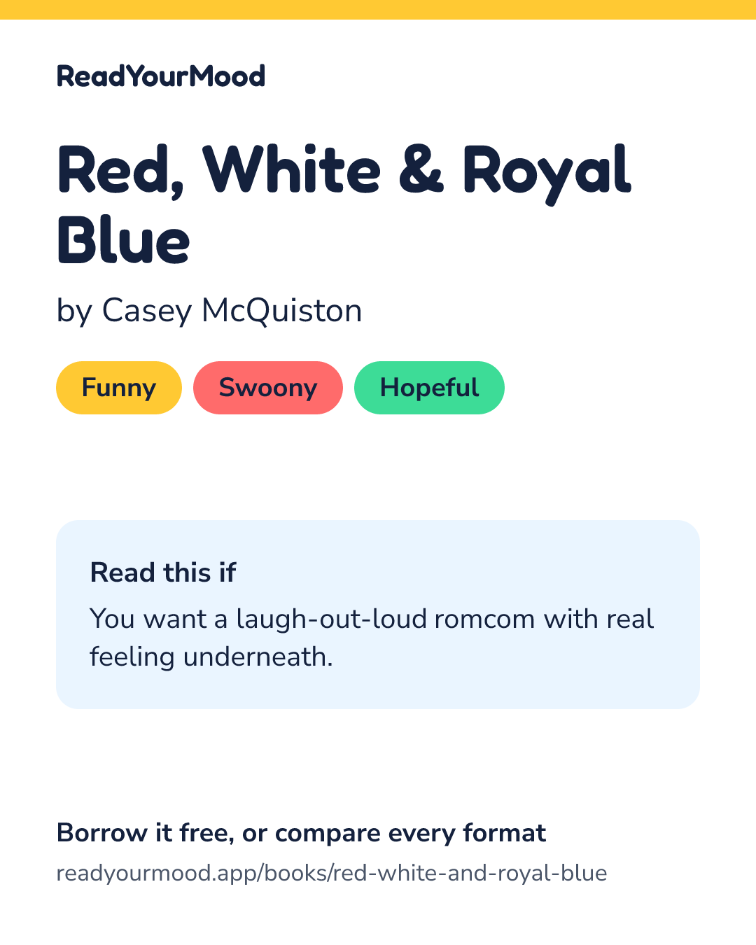 Share card for Red, White & Royal Blue