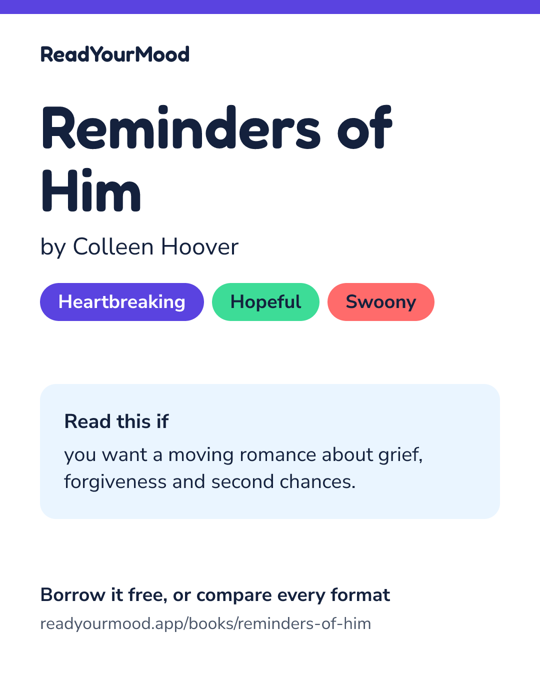 Share card for Reminders of Him