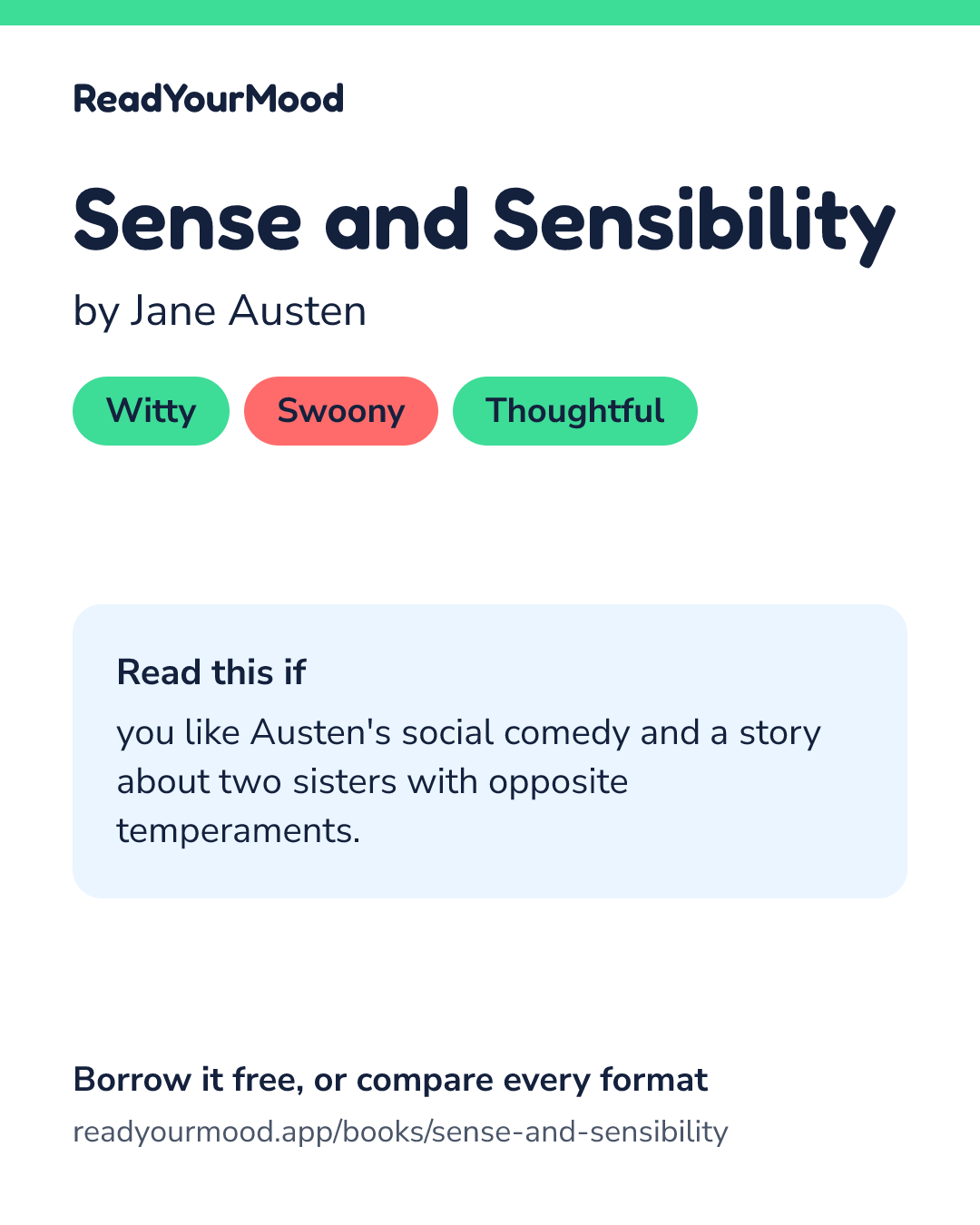 Share card for Sense and Sensibility