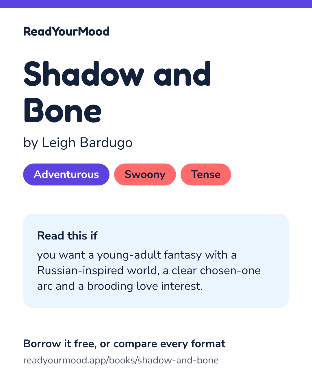 Share card for Shadow and Bone