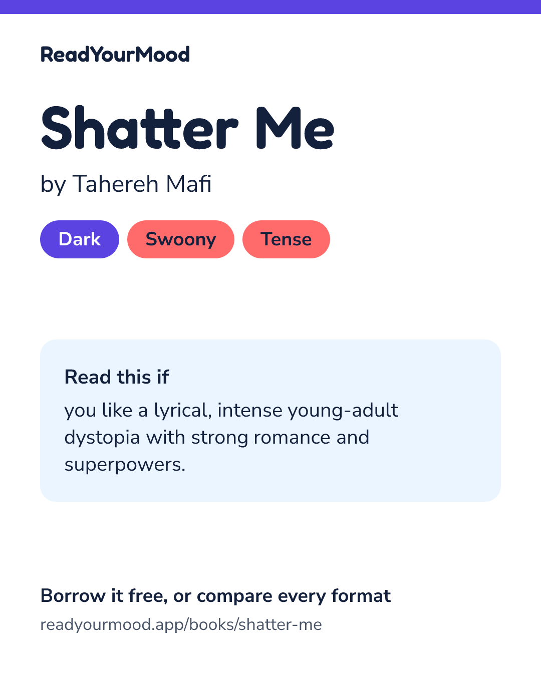 Share card for Shatter Me