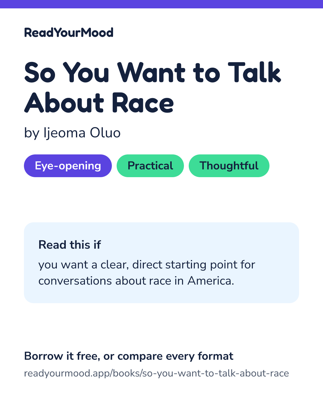 Share card for So You Want to Talk About Race