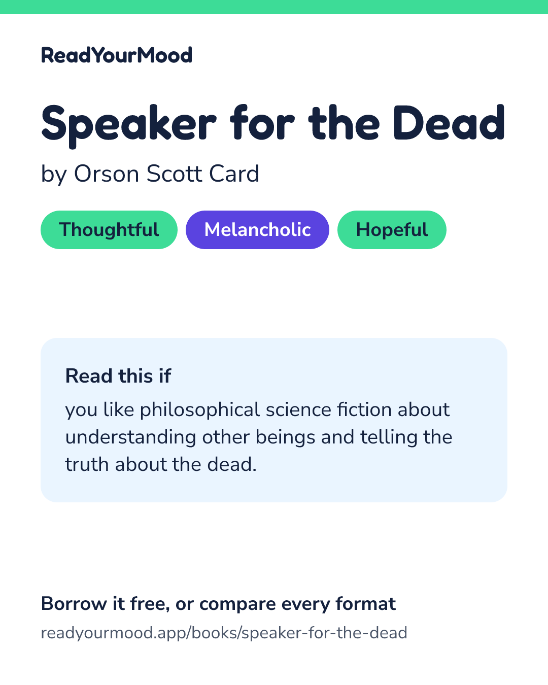 Share card for Speaker for the Dead