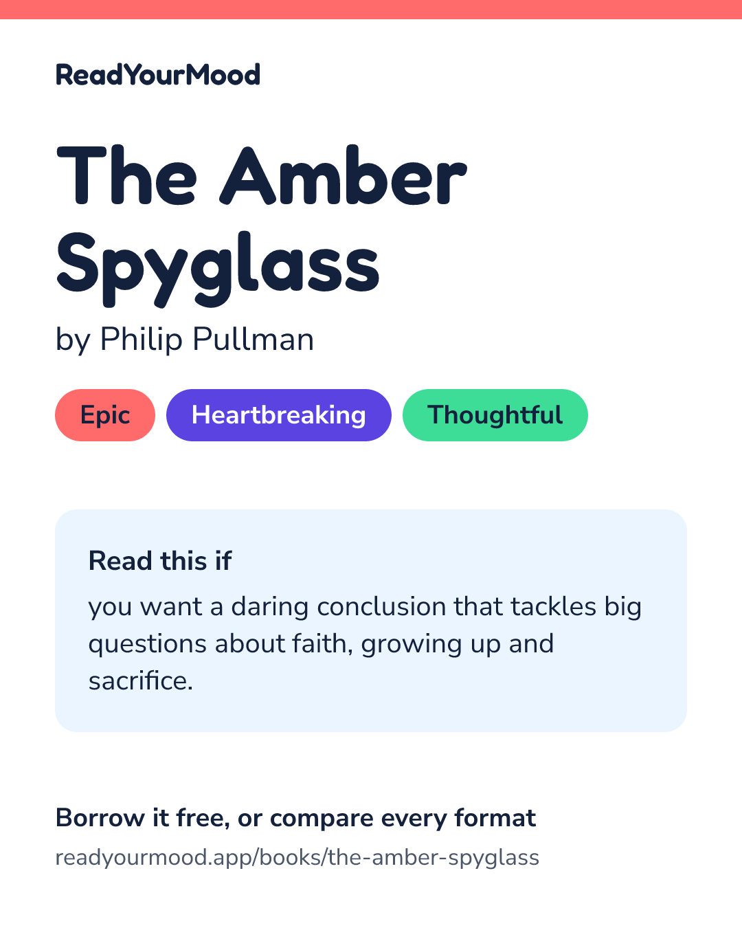 Share card for The Amber Spyglass