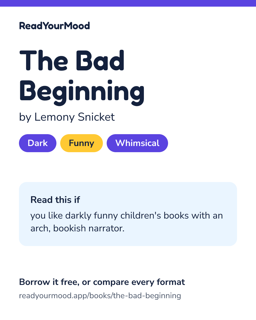 Share card for The Bad Beginning